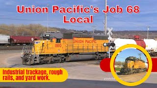 Union Pacifics Job 68 Local YSP68 working Saint Paul w rough track [upl. by Einaej292]