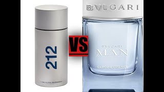 Carolina Herrera 212 Men Vs Bvlgari Glacial Essence Faceoff [upl. by Imeka]