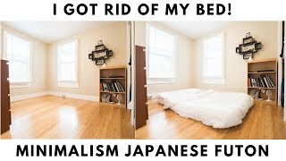 Minimalism Japanese Futon Benefits No Bed I Sleep On The Floor [upl. by Noby]