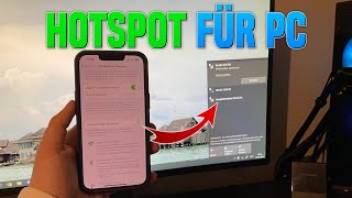 iPhone Hotspot für PCLaptop ohne Kabel  iPhone Internet teilen [upl. by Nerua]