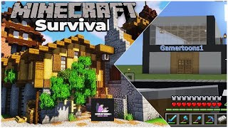 Minecraft Survival Series Build a LIBRARIAN House For a Village TRADING [upl. by Yzus579]