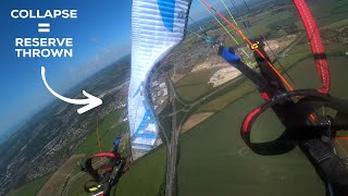 Fully Accelerated Paramotor Collapse Analysis Reserve Throw [upl. by Drahcir]