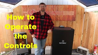 How to Use the Controls on the Masterbuilt Electric Smoker Mes 140B [upl. by Nagirrek112]