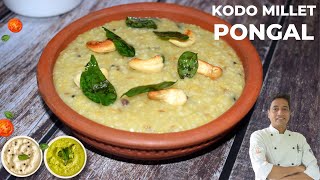 Millet Pongal  How to Make Millet Pongal  Pongal Special  Kodo Millet Recipe  Chef Sahajan [upl. by Krik]