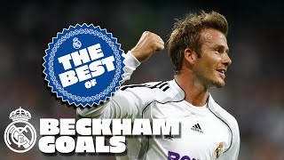 Beckham Best goals at Real Madrid [upl. by Kcitrap]