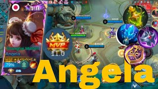 MLBB ANGELA vs GRock Tank Build and Emblem  Rank Game Trio w Kenma amp Jillian mobilelegends mlbb [upl. by Eciram]