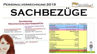 Abrechnung von Sachbezügen in der Personalverrechnung 2019 [upl. by Alemap]