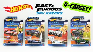 HOT WHEELS FAST amp FURIOUS SPY RACERS 4 CAR SET Thresher Astana Hotto Hyperfin Rally Baja Crawler [upl. by Bullard]