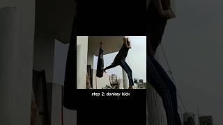 Spinning back kick kicking martialarts tkdkicks funny taekwondo turningkick karate mma [upl. by Ramar]