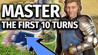 MASTERING the First 10 Turns in Civ 6  Civilization 6 Guide [upl. by Ardnik]