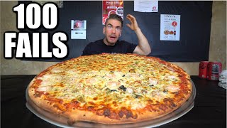 FREE PIZZA FOR LIFE IF YOU CAN BEAT THIS PIZZA CHALLENGE  The Biggest Pizza Challenge In Chicago [upl. by Illac]