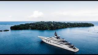 115metre Lürssen Yacht LADY JORGIA in Kiel Canal [upl. by Ahsikrats]