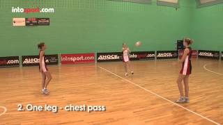 Netball Passing Drill 3 Point Passing with Core Stability [upl. by Riamo]