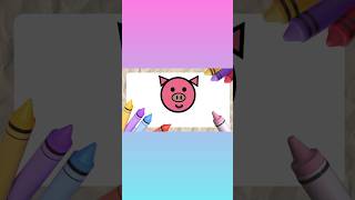 How to Draw StepbyStep with Narration for Kids🎨Learn To Draw A Happy Pig🐷Fun Drawing For Toddlers [upl. by Ataynik322]