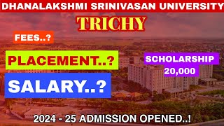 ☺️🎉 Dhanlakshmi Srinivasan University Trichy  Full Review in tamil  All in One  Scholarship 20K [upl. by Nnasor]