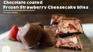 Chocolate covered Strawberry Cheesecake Bites [upl. by Sartin]