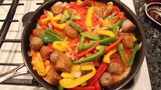 Sausage and Peppers Recipe  OrsaraRecipes [upl. by Annayehc]