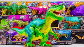 Jurassic World Unboxing Review ASMR Dino Smashers Surprise Spiderman Trex Triceratops Allosaurus [upl. by Cita]