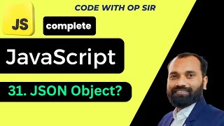 31 Javascript What is JSON [upl. by Aerdnahs]