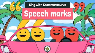 Sing with Grammarsaurus  Speech MarksInverted Commas [upl. by Aynatan]