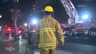 Fire at The Cecil Hotel  LOS ANGELES CA PRESS OSTV ChasingReality [upl. by Odyssey]