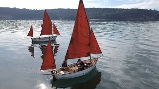 Two Drascombe Devon Dabbers sailing Poole Harbour [upl. by Duane]