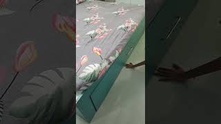 Bed Hack Create a Sliding Small Bed in Large Framequot with foldable study tableviral shorts [upl. by Nwahsiek]