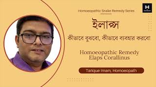 ইলাপ্স কর হোমিওপ্যাথিক রেমেডি।Elaps Corallinus Homoeopathic Snake Remedy  Homoeopath Tarique Imam [upl. by Assetak]