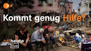 Nach der Flut So geht es Betroffenen und Helfern │ ZDFheute live [upl. by Devi31]