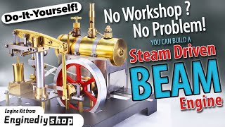 Make a Steam Driven Beam Engine  No Workshop or Tools Required steamengines enginediyshop [upl. by Eimyaj]