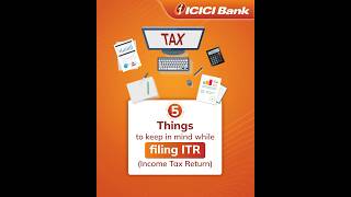 5 things to keep in mind while filing ITR  eFiling made easy with ICICI Bank Internet Banking [upl. by Lory]