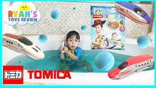 Disney Toys Surprise and Tomica Trains for Kids Ryan ToysReview [upl. by Ramonda402]