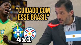 GIGANTE ACORDOU ARGENTINOS E PARAGUAIOS DEBATEM ATUAÇÕES DE BRASIL E VINI CONTRA O PARAGUAI [upl. by Lindley9]