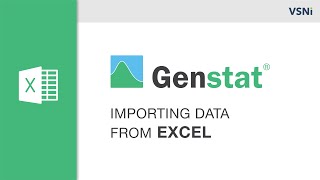 Basic Genstat EP03  Importing data from Excel [upl. by Eerised]