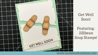 Get Well Soon Card  Featuring Jillibean Soup Stamps  Simple Alcohol Marker Coloring [upl. by Omrelliug358]