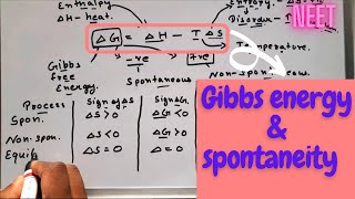 Gibbs Energy amp Spontaneity Concept and Equation Explained Thermodynamics GibbsEquation Neet [upl. by Macomber]