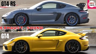 Porsche GT4 RS vs GT4 Exhaust Sound [upl. by Novled]