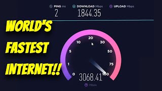 Worlds fastest internet Speed Test record ookla Gigabyte internet [upl. by Sylram]