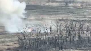 Russian T62 Tank Explodes After Hitting a Mine [upl. by Lundeen]