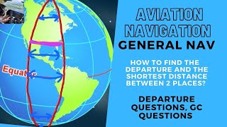 Guaranteed 810 questions in CPLATPL NAVIGATION EXAM🥳😎 Finding the DEPARTURE and shortest distance [upl. by Ardnajela]