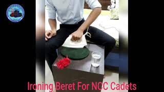 Beret  Cap Ironing  NCC Beret Ironing technique [upl. by Terej]