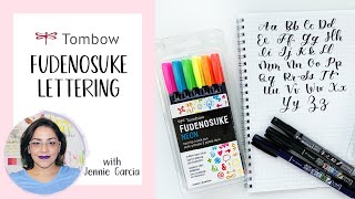 Lettering With Fudenosuke Brush Pens [upl. by Josepha]