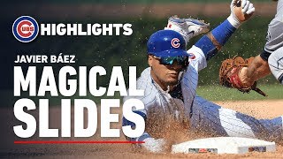 Cubs Infielder Javy Báezs Magical Slides [upl. by Oretos]