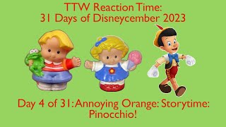 Toono This Weekend Reaction Time 31 Days of Disneycember 2023 AO Storytime Pinocchio [upl. by Annalee]