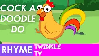 Cock a Doodle Doo Nursery Rhyme with Lyrics  Twinkle TV [upl. by Cati680]