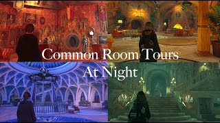 Empty Hogwarts Common Rooms Tour at Night  Hogwarts Legacy Tour ambience [upl. by Nerac]