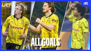 BRANDT SABITZER ADEYEMI  All DORTMUND 202324 GOALS to reach the UCL Final ⚽ [upl. by Queston]