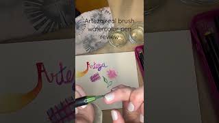 Arteza real brush pen review watercolor brush pens [upl. by Amlez]