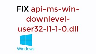 FIX apimswindownleveluser32l110dll Missing in Windows 1087 UPDATED 2019 [upl. by Barraza]