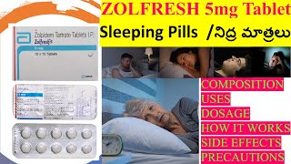 ZOLFRESH 5mg tablet uses dosage composition working side effects precautions in telugu [upl. by Amieva623]